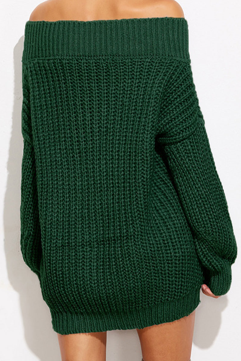 Suéteres sexys casuales de patchwork sólido con cuello en V (3 colores)