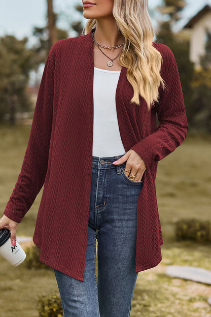 Prendas de abrigo informales con cuello en V y parches lisos (5 colores)