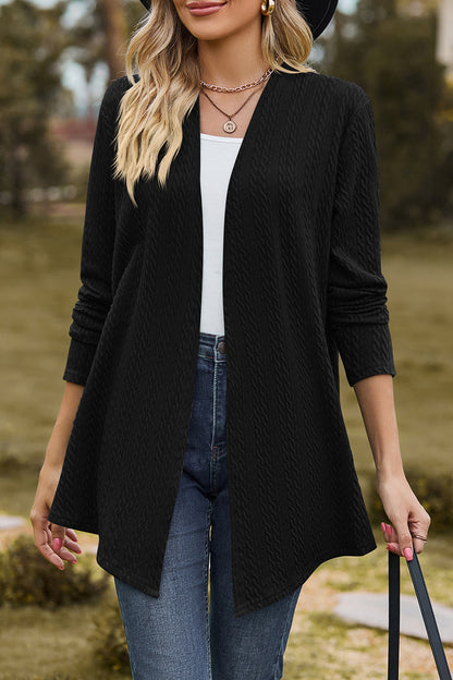 Prendas de abrigo informales con cuello en V y parches lisos (5 colores)