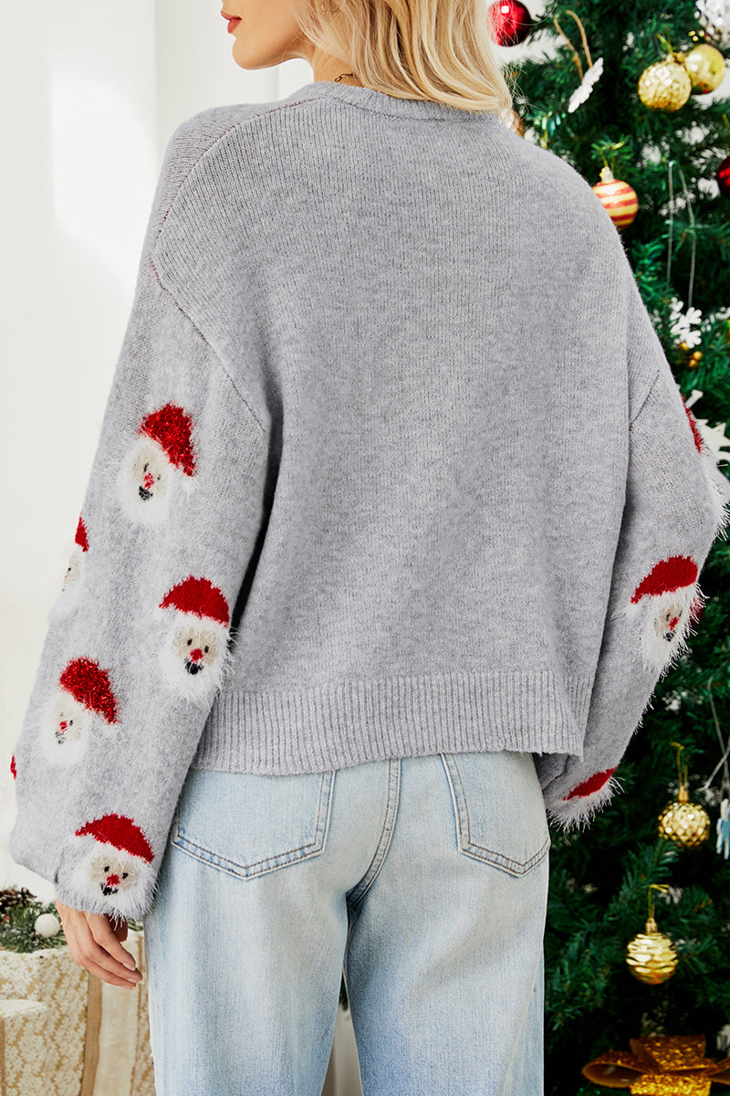 Casual Santa Claus Patchwork O Neck Sweaters(10 Colors)