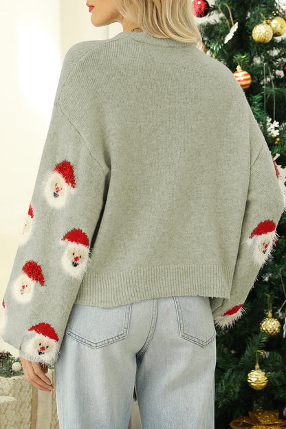 Tops casuales de cuello redondo con diseño de Papá Noel (10 colores)