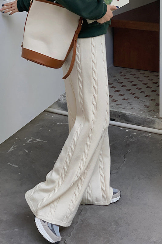 Pantalones casuales sencillos de color liso con parches, holgados y de pierna ancha (6 colores)