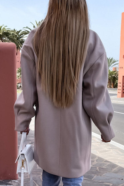 Prendas de abrigo con cuello vuelto, botones sólidos, estilo británico