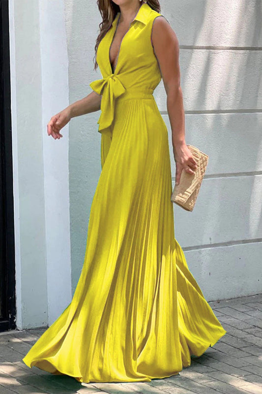 Monos casuales de calle lisos con frenillo y cuello en V (5 colores)