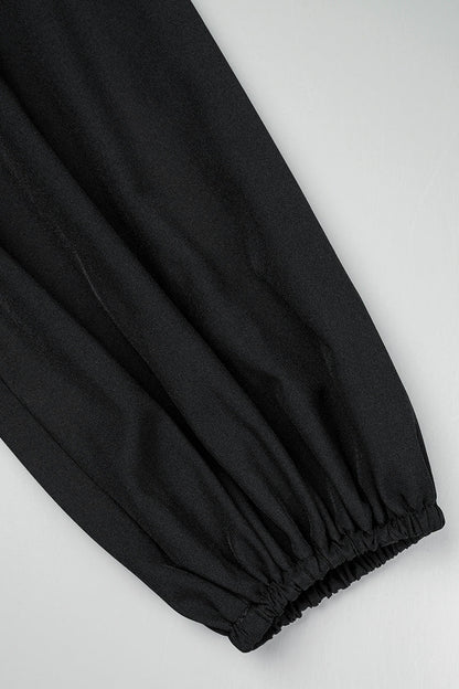 Vestidos casuales de manga larga con escote en V y abertura en el frenillo (5 colores)