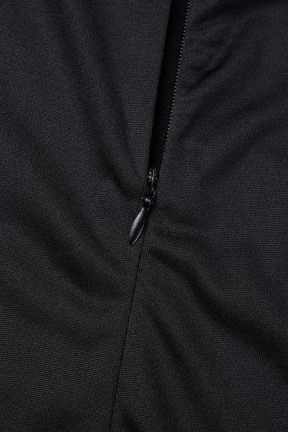 Monos casuales de cuello redondo con parches sólidos y regulares