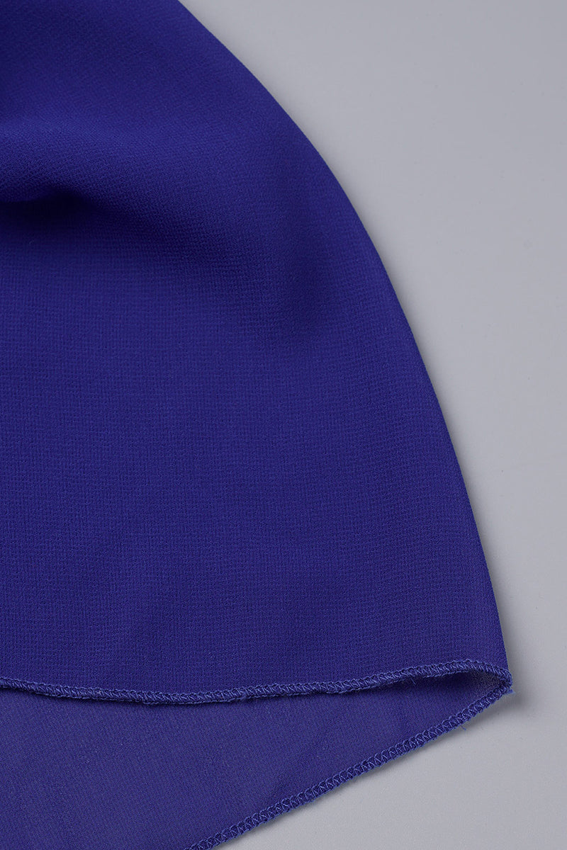 Monos casuales de cuello redondo con parches sólidos y regulares