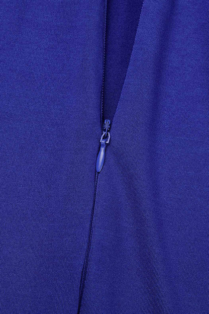 Monos casuales de cuello redondo con parches sólidos y regulares