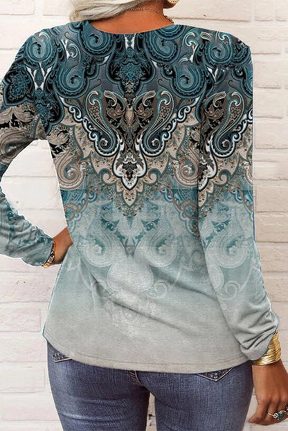 Tops casuales con cuello en V y estampados