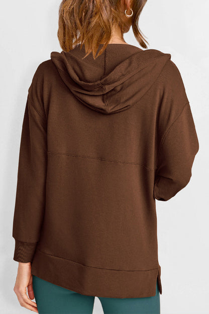 Tops casuales de cuello en V con bolsillos sólidos