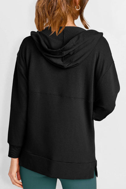 Tops casuales de cuello en V con bolsillos sólidos