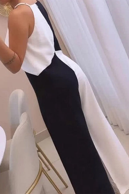 Monos holgados casuales con contraste de bloques de color