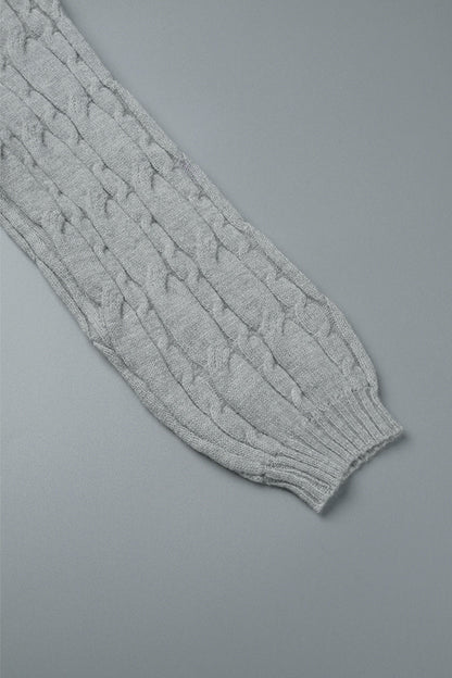 Suéteres casuales de cuello alto con parches huecos y sólidos (3 colores)