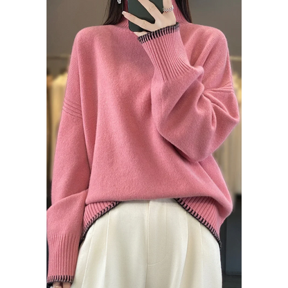 Jersey de punto suave y holgado para mujer, fácil de usar | Ideal para otoño/invierno