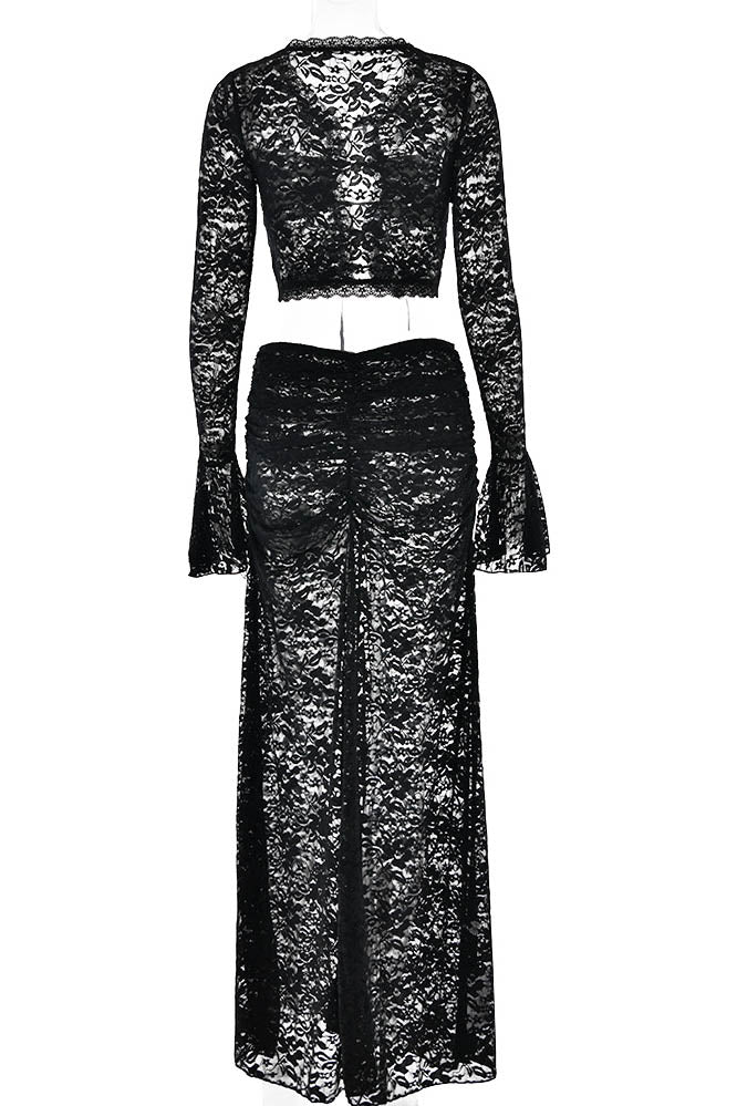 Whispering Lace – Flare Skirt Set