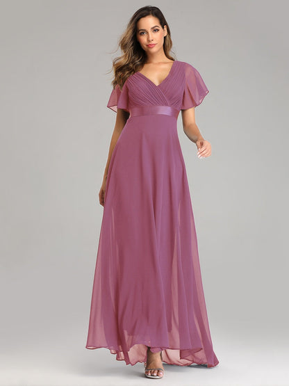 V-neck Chiffon Large Skirt Temperament Formal Dress Maxi Dresses