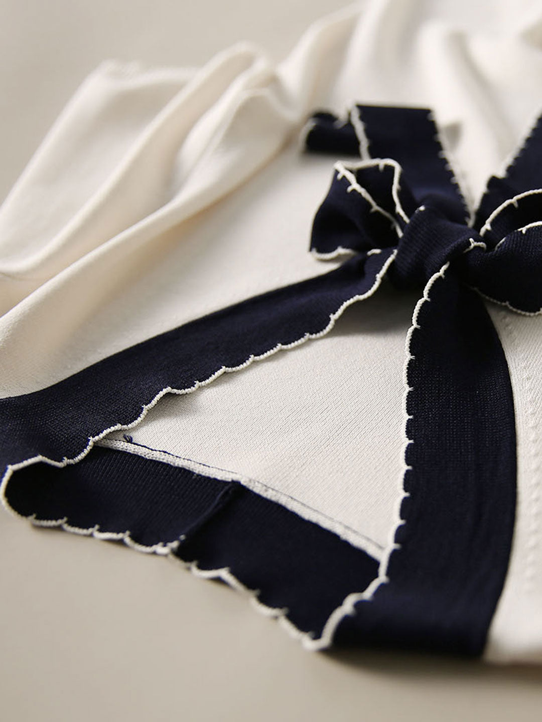 Layla Classic Loose Bow Knitted T-shirt