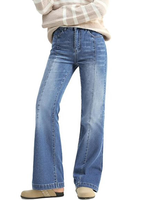 Slim Fit Blue Flare Jeans