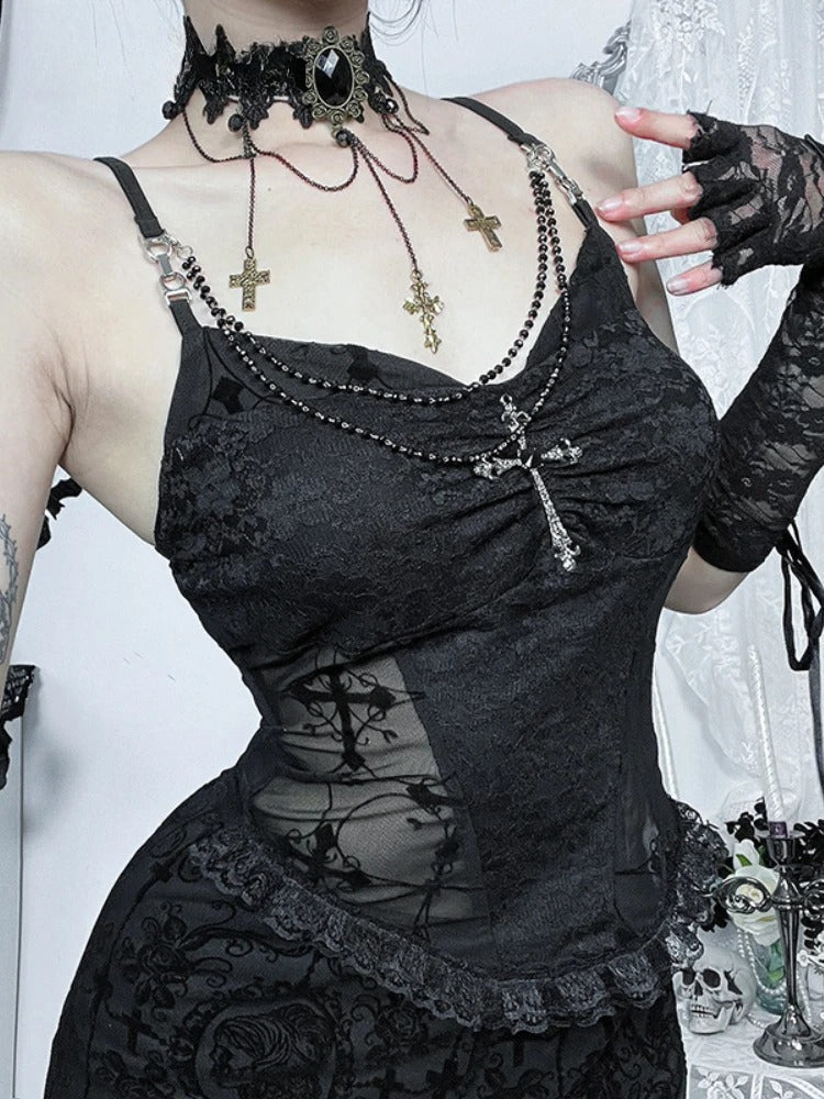 Chain Detachable Lace Corset