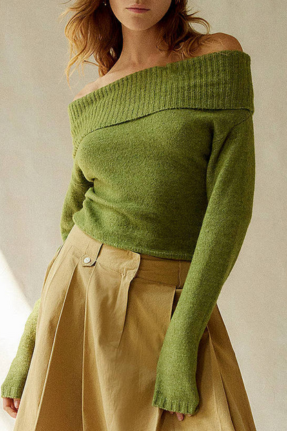 Sexy Solid Backless Off the Shoulder Sweaters (5 Colors)