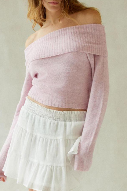 Sexy Solid Backless Off the Shoulder Sweaters (5 Colors)