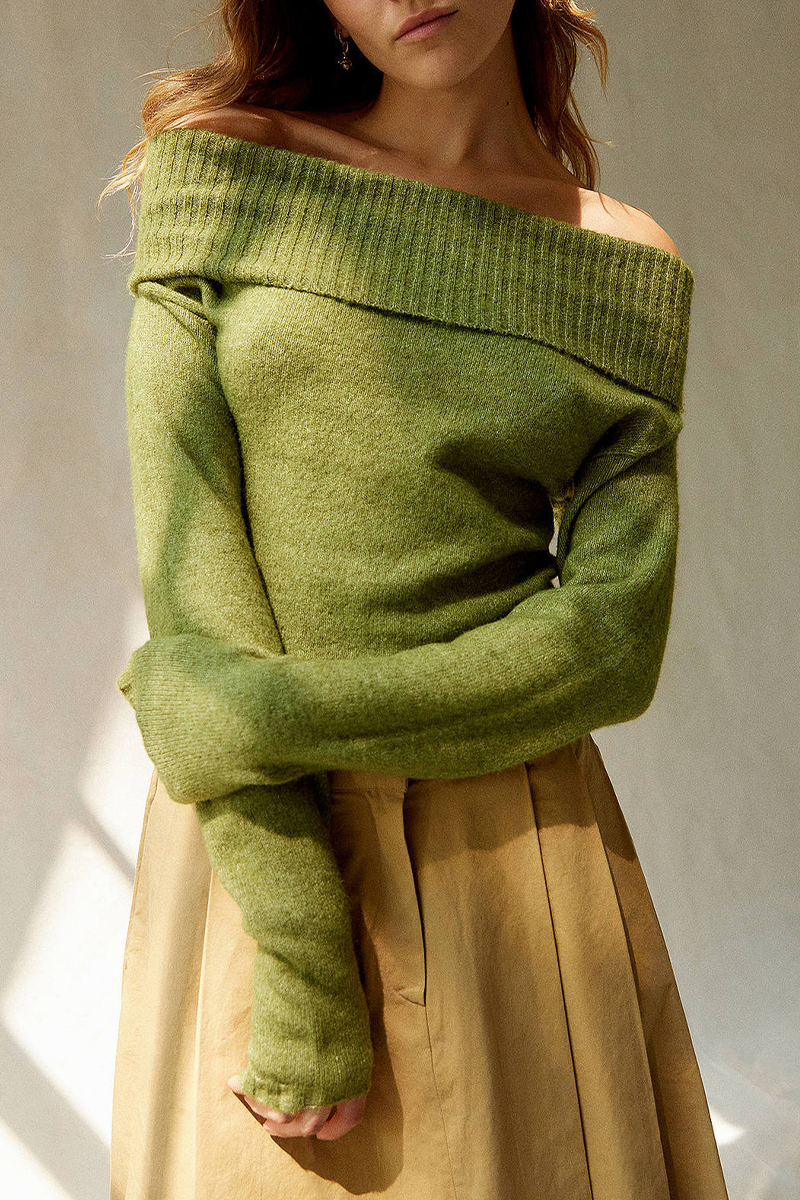 Sexy Solid Backless Off the Shoulder Sweaters (5 Colors)