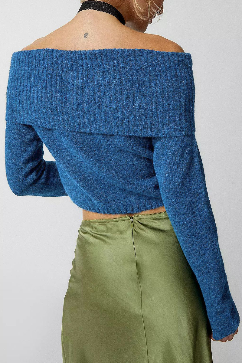 Sexy Solid Backless Off the Shoulder Sweaters (5 Colors)