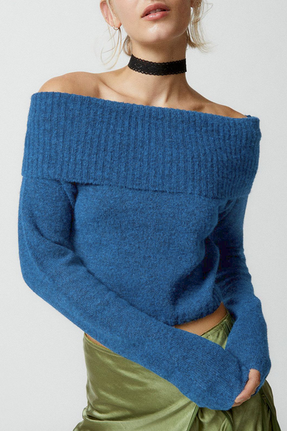 Sexy Solid Backless Off the Shoulder Sweaters (5 Colors)