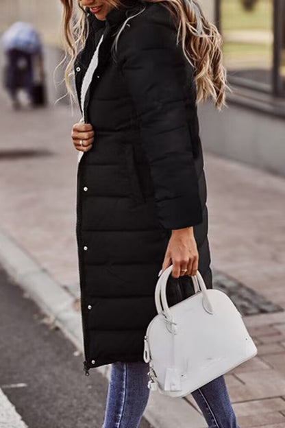 Cárdigan informal liso con cuello y capucha