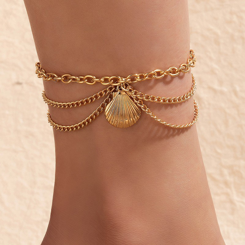 Simplicity Geometric Patchwork Anklet