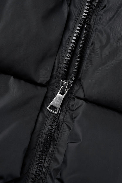 Prenda exterior informal de cuello alto con cremallera y retazos sólidos (5 colores)