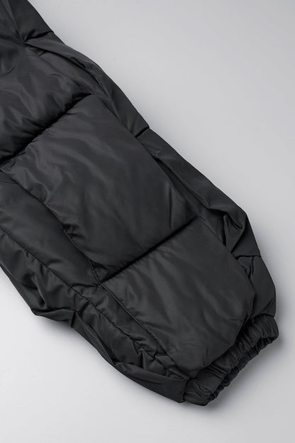 Prenda exterior informal de cuello alto con cremallera y retazos sólidos (5 colores)