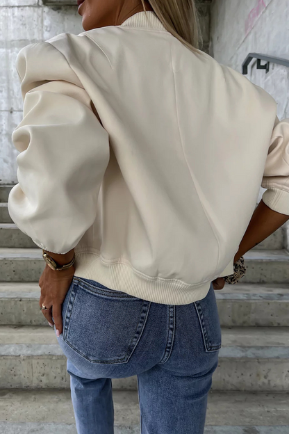 Prenda de abrigo informal sencilla con cuello mandarín y hebilla de bolsillo (6 colores)
