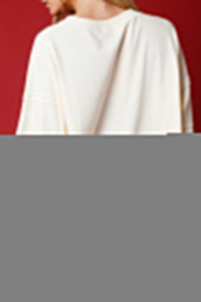 Casual Color Block Sequins O Neck Tops