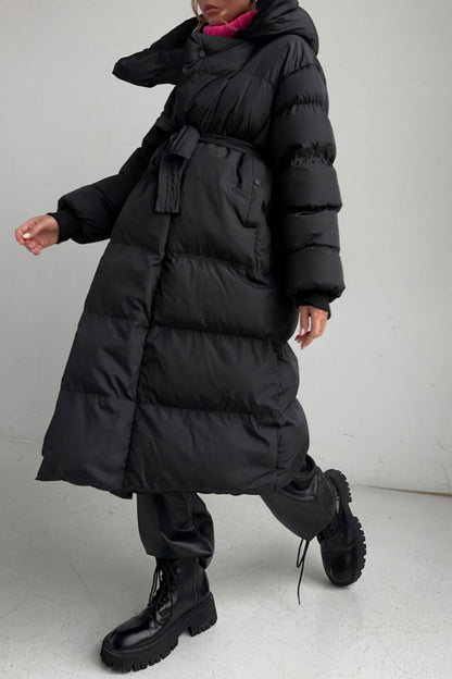 Cárdigan informal liso con cuello y capucha