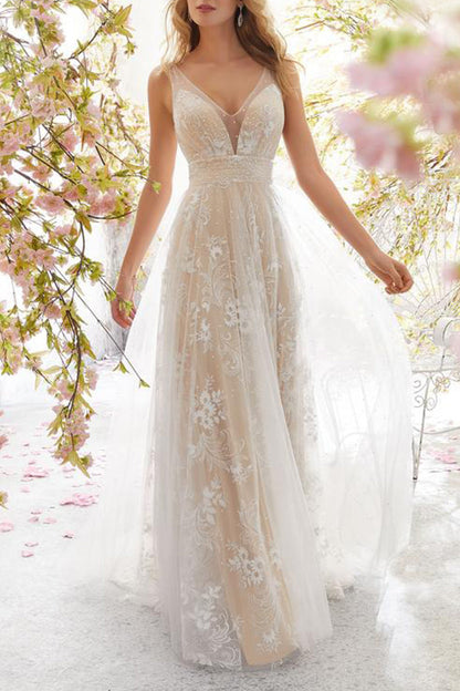 Sexy Formal Solid Lace V Neck Evening Dress Dresses(3 Colors)