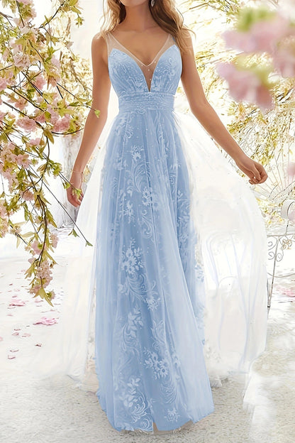 Sexy Formal Solid Lace V Neck Evening Dress Dresses(3 Colors)