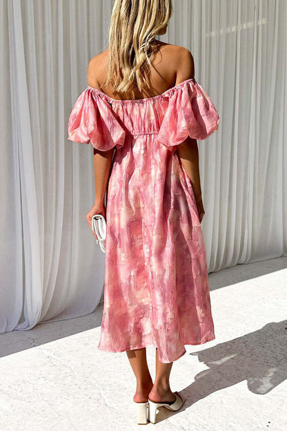 Sweet Elegant Solid Fold Off the Shoulder A Line Dresses(3 Colors)