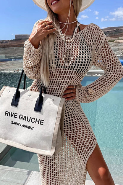 Traje de baño sexy de vacaciones con abertura y escote ahuecado