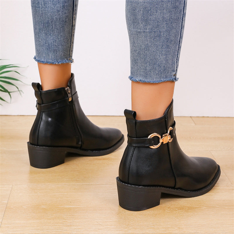 Casual Patchwork Pointed Comfortable Out Door Shoes (Heel Height 1.97in)