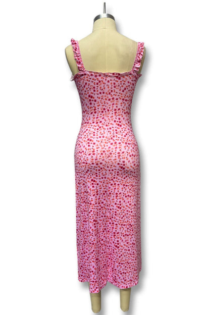 Vestido informal sin mangas con tirantes finos, espalda descubierta y estampado bohemio