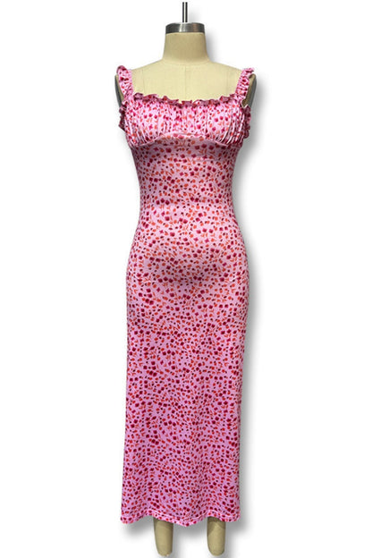 Vestido informal sin mangas con tirantes finos, espalda descubierta y estampado bohemio