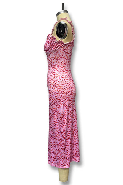 Vestido informal sin mangas con tirantes finos, espalda descubierta y estampado bohemio
