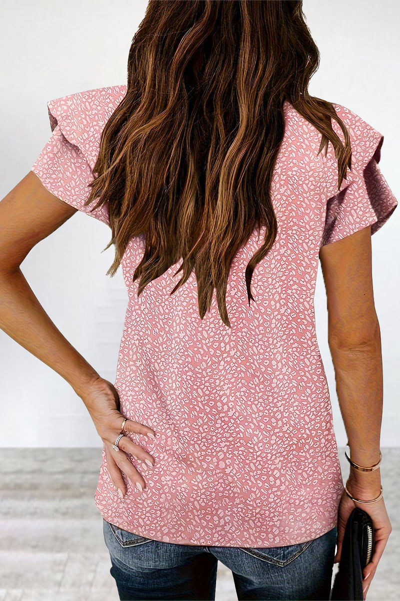 Elegantes camisetas con patchwork de leopardo