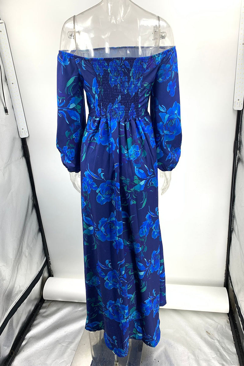Vestidos sexis de corte A con hombros descubiertos, estampados florales y patchwork vintage