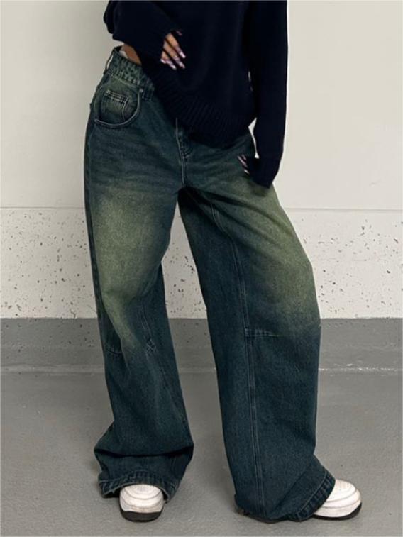 Distressed Dangle Mopping Boyfriend Jeans