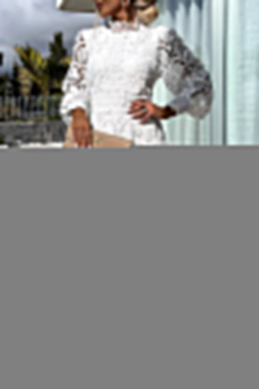 Celebrities Elegant Solid Hollowed Out Half A Turtleneck Waist Skirt Dresses(4 Colors)