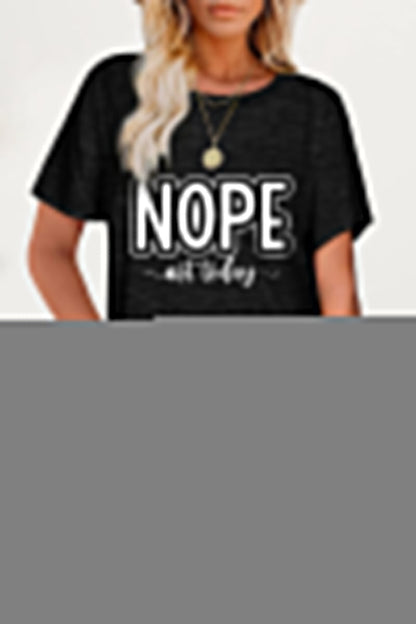 Casual Letter Print O Neck T-Shirts