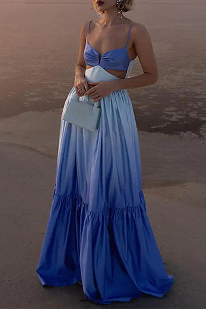 Vestidos sexys con escote en V y pliegues degradados