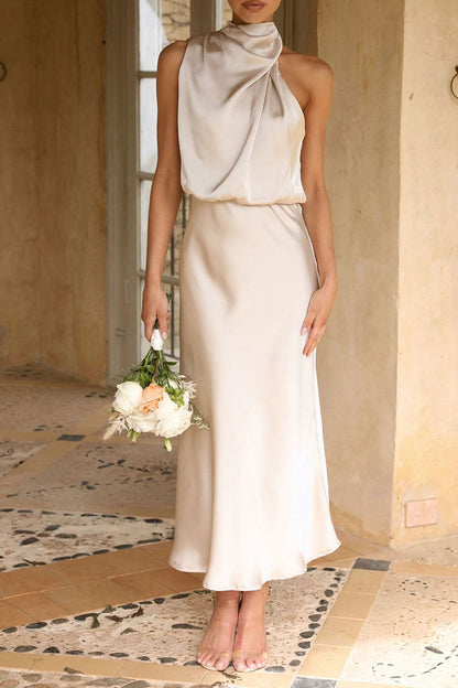 Elegant Solid Fold Turtleneck One Step Skirt Dresses(5 Colors)